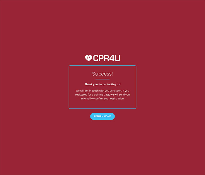 CPR4U Website Design Screenshot